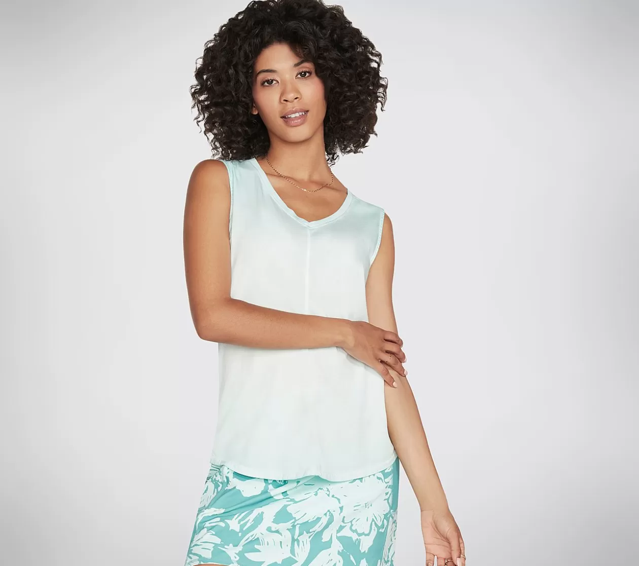 Dame SKECHERS Diamond Wash Hatha V-neck Tank